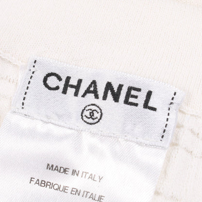 ココマークボタン ミニドレス チュニック ワンピース コットン ホワイト シャネル ワンピース CHANEL