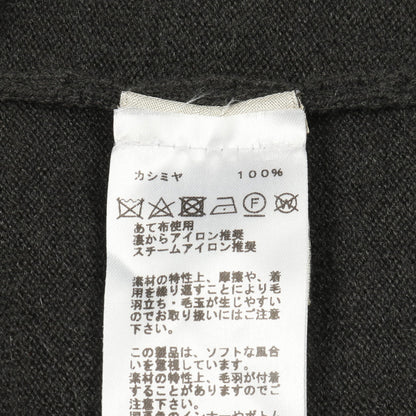 ニット クルーネック 長袖 花柄 カシミヤ ダークグレー ブラック ホワイト エルメス トップス HERMES