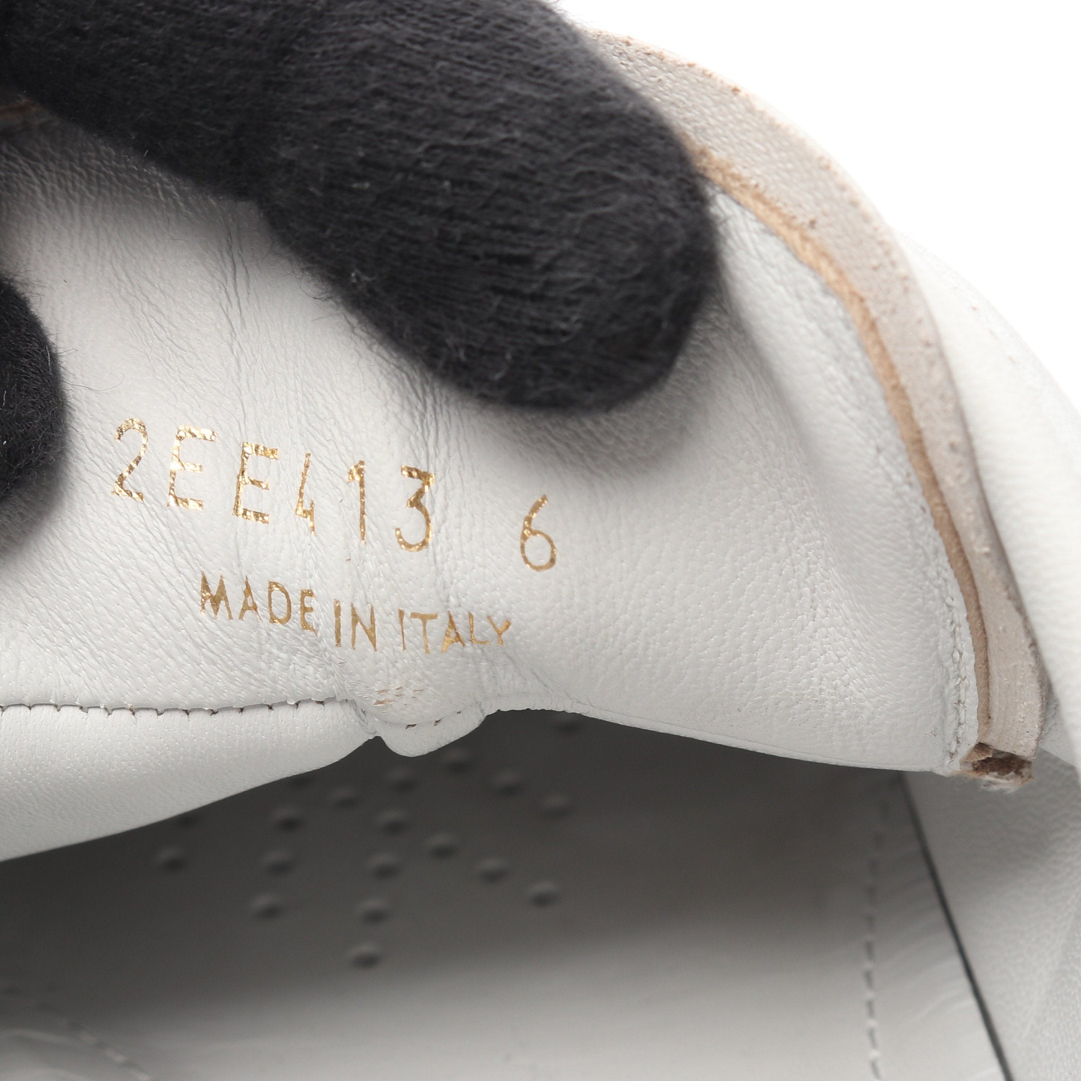 トライアングルロゴ ユーズド加工 ローカットスニーカー レザー
