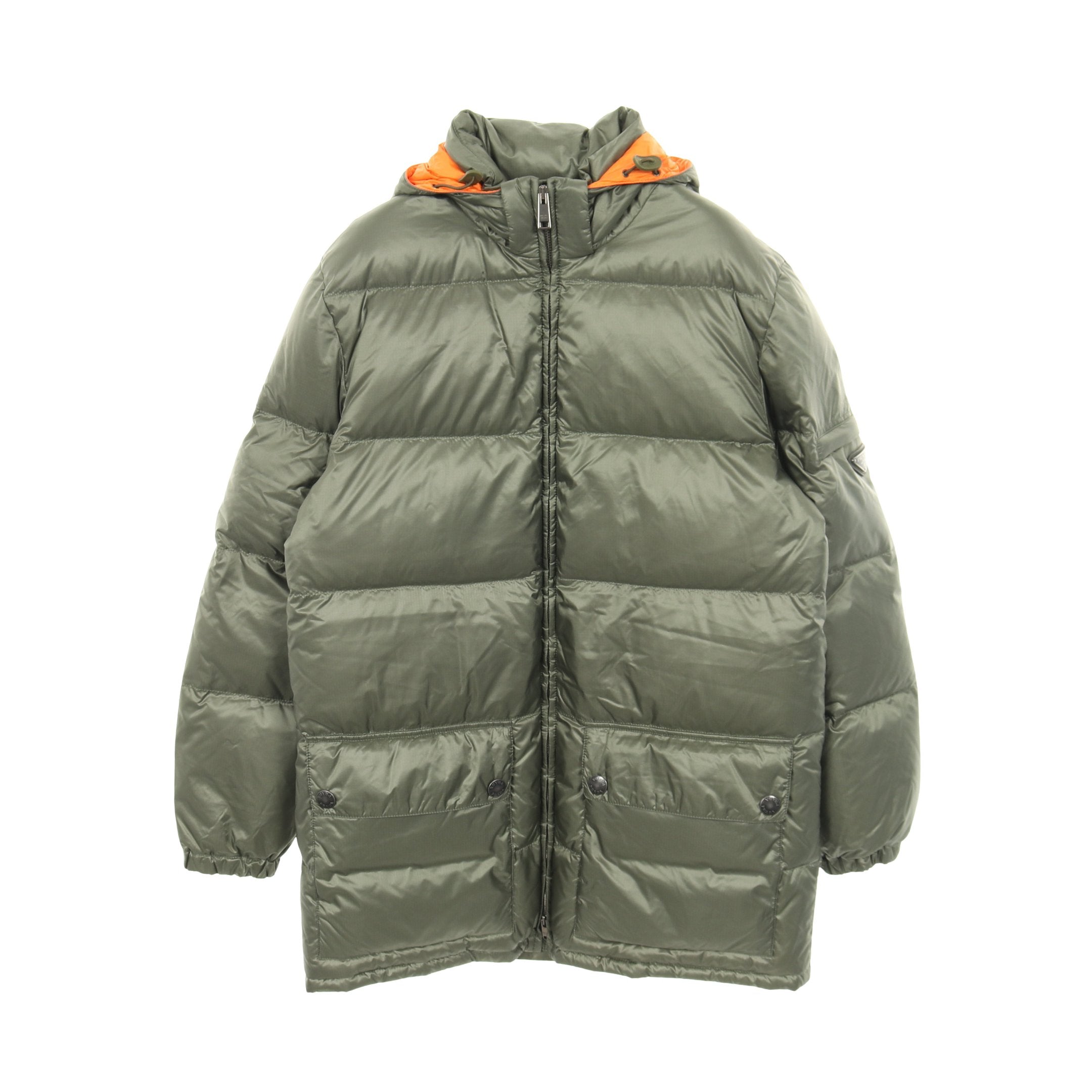 【超希少❗️】美品！プラダ　ナイロンジャケット　三角ロゴ　カーキ　XL 超希少❗️】美品！プラダ ナイロンジャケット 三角ロゴ カーキ XL