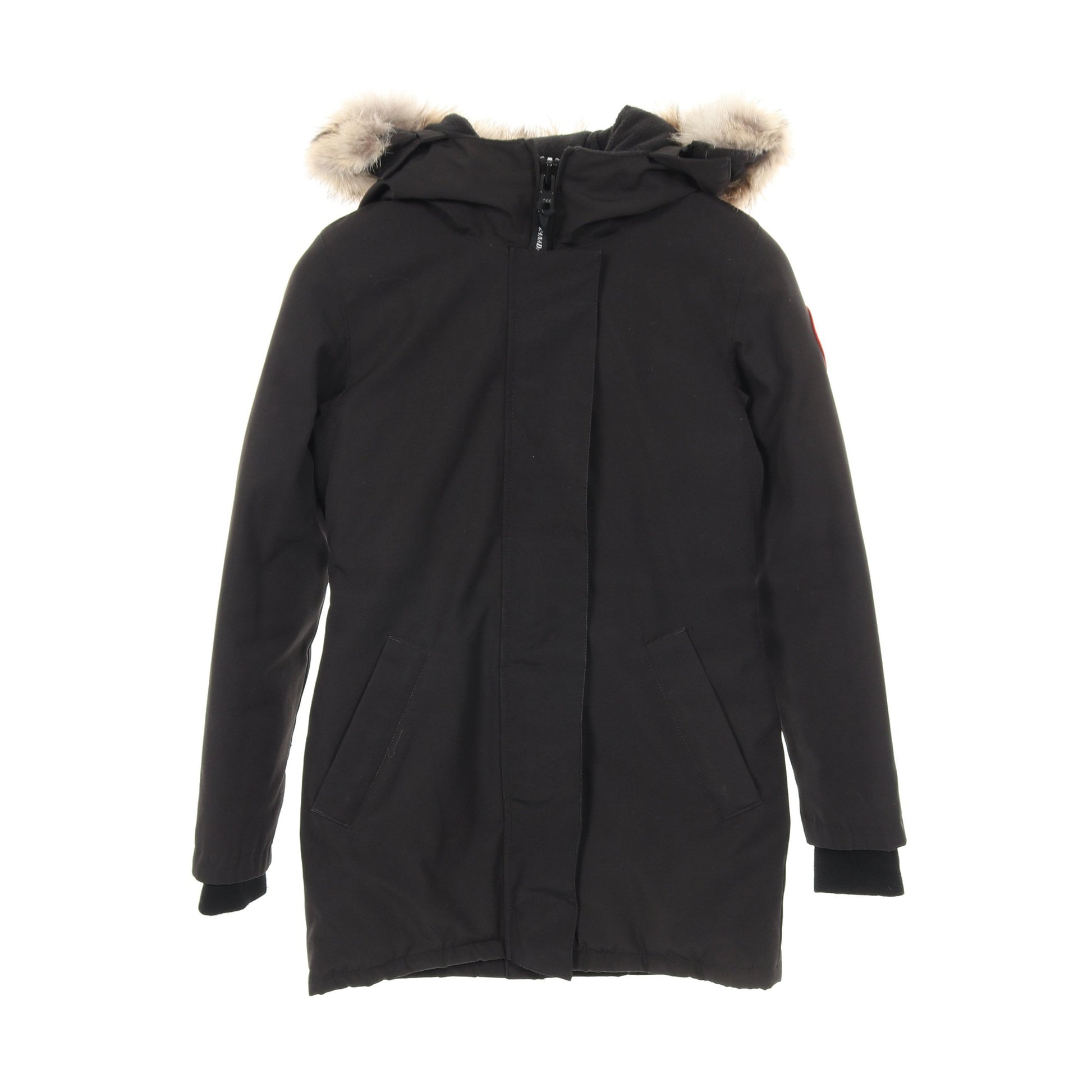 ヴィクトリアパーカ ダウンコート ブラック フード付き カナダグース アウター CANADA GOOSE