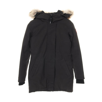 ヴィクトリアパーカ ダウンコート ブラック フード付き カナダグース アウター CANADA GOOSE