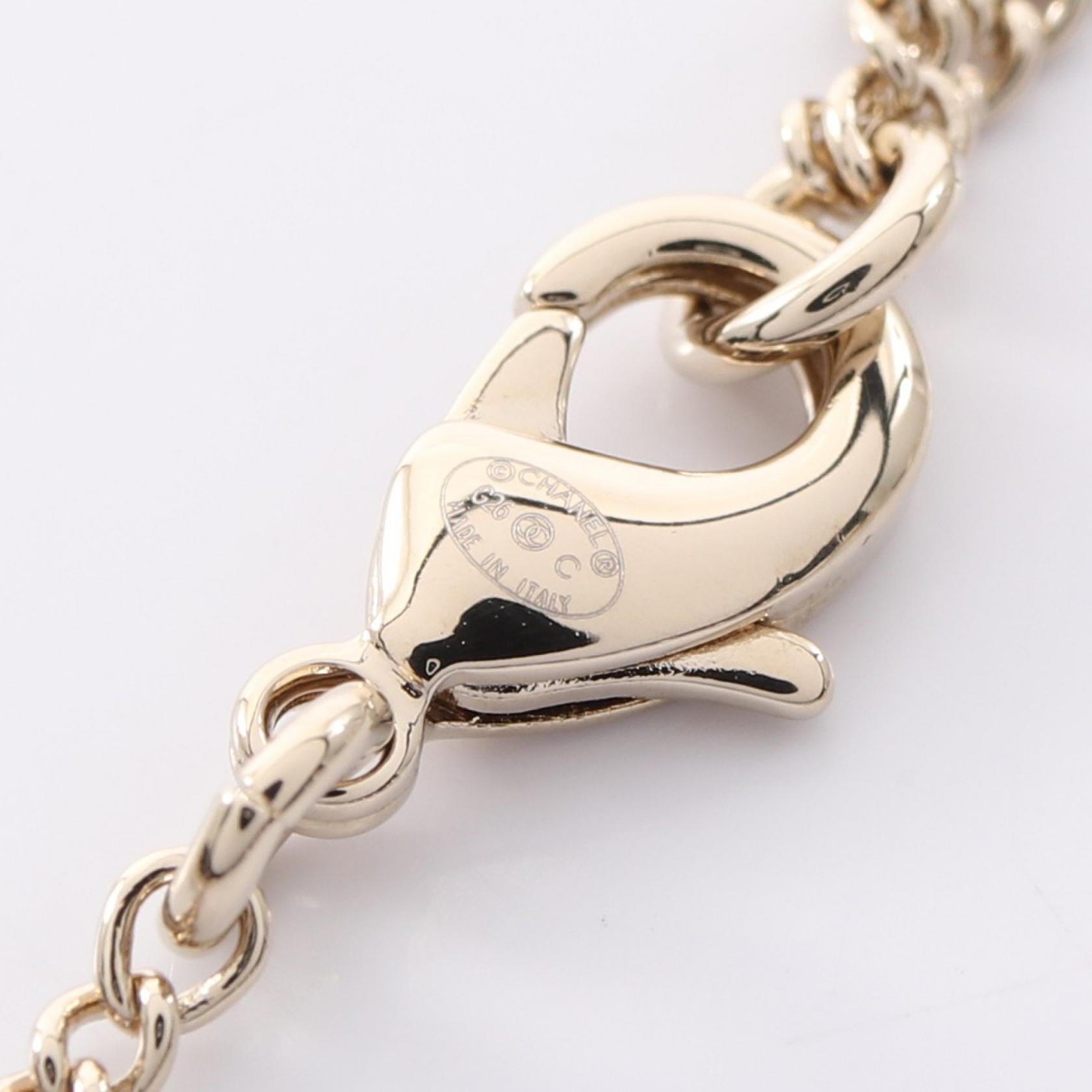 ココマーク ネックレス 鹿モチーフ GP フェイクパール ラインストーン