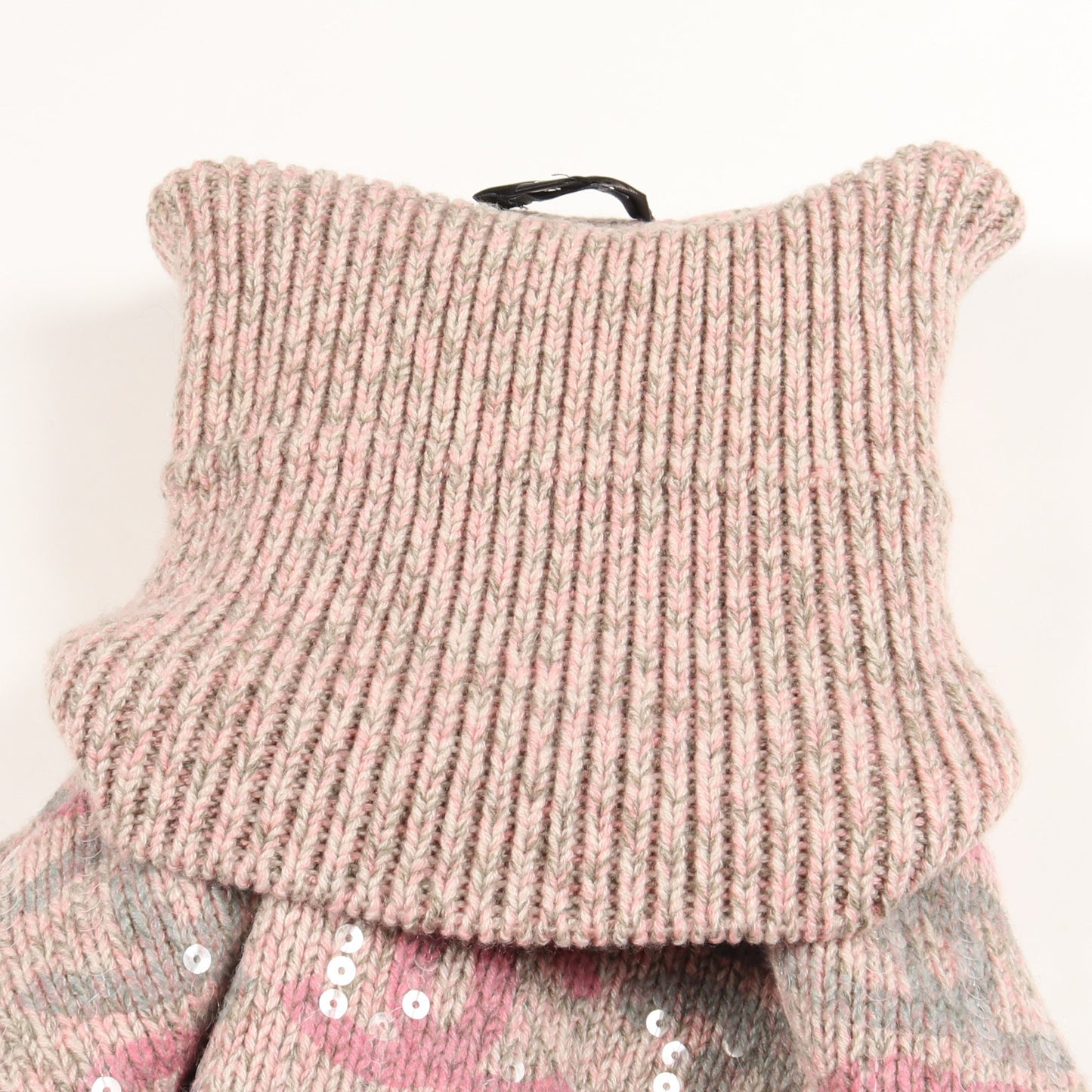 ココマーク スパンコール セーター ニット タートルネック カシミヤ ピンク マルチカラー シャネル トップス CHANEL