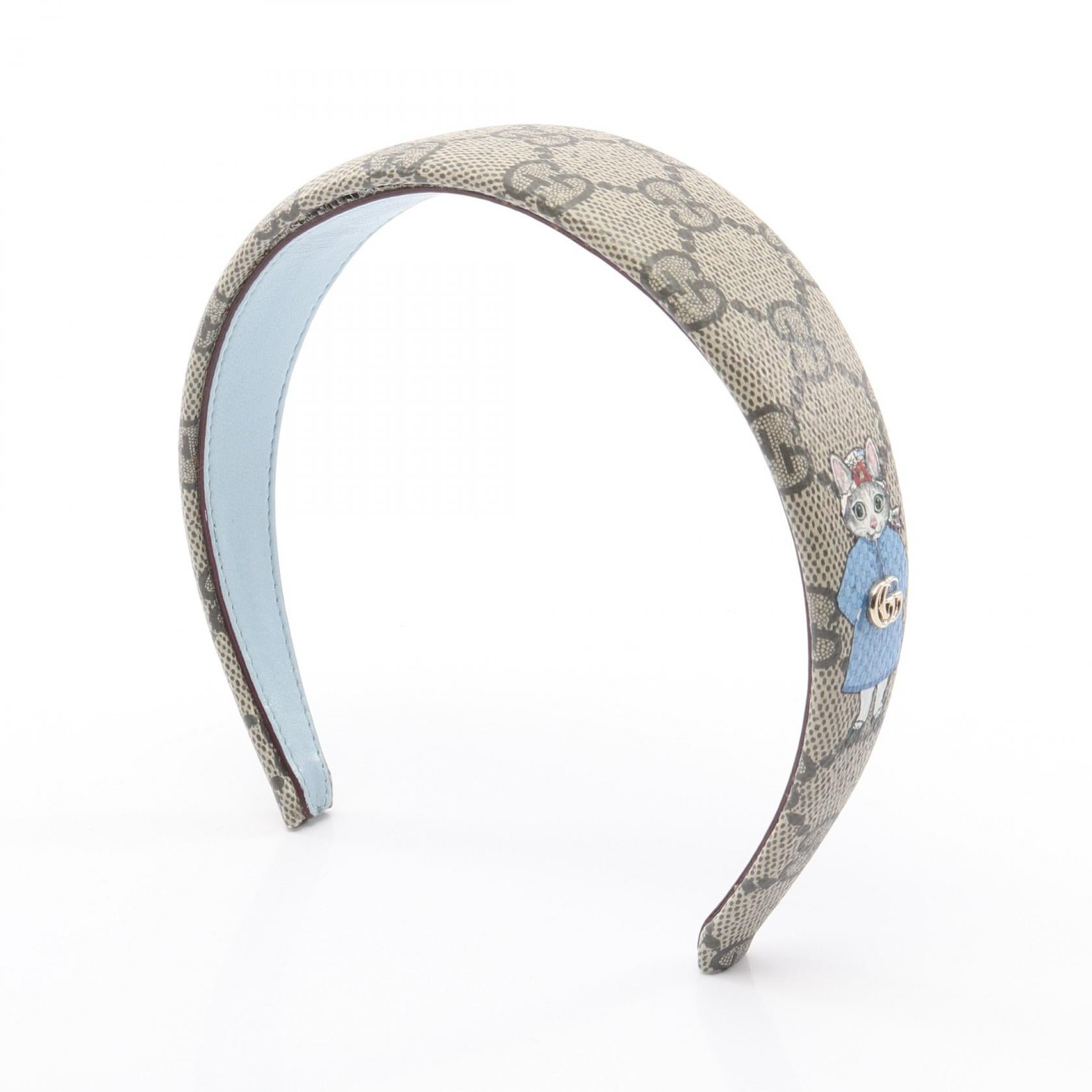 GUCCI × ヒグチユウコ カチューシャ PVC レザー ベージュ ブラウン