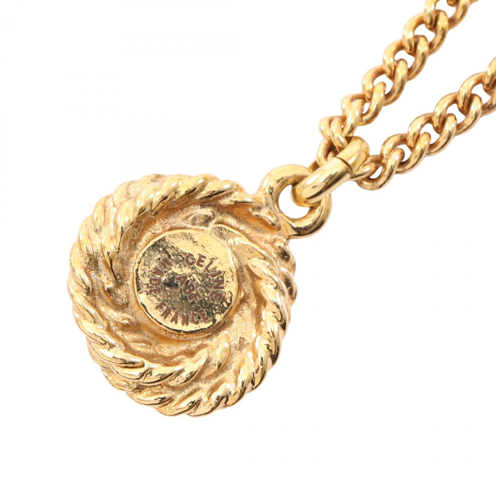 CELINEセリーヌフェイクパール×ゴールドペンダントネックレス イヤリング ネックレス GP フェイクパール ゴールド オフホワイト セリーヌ – RECLO