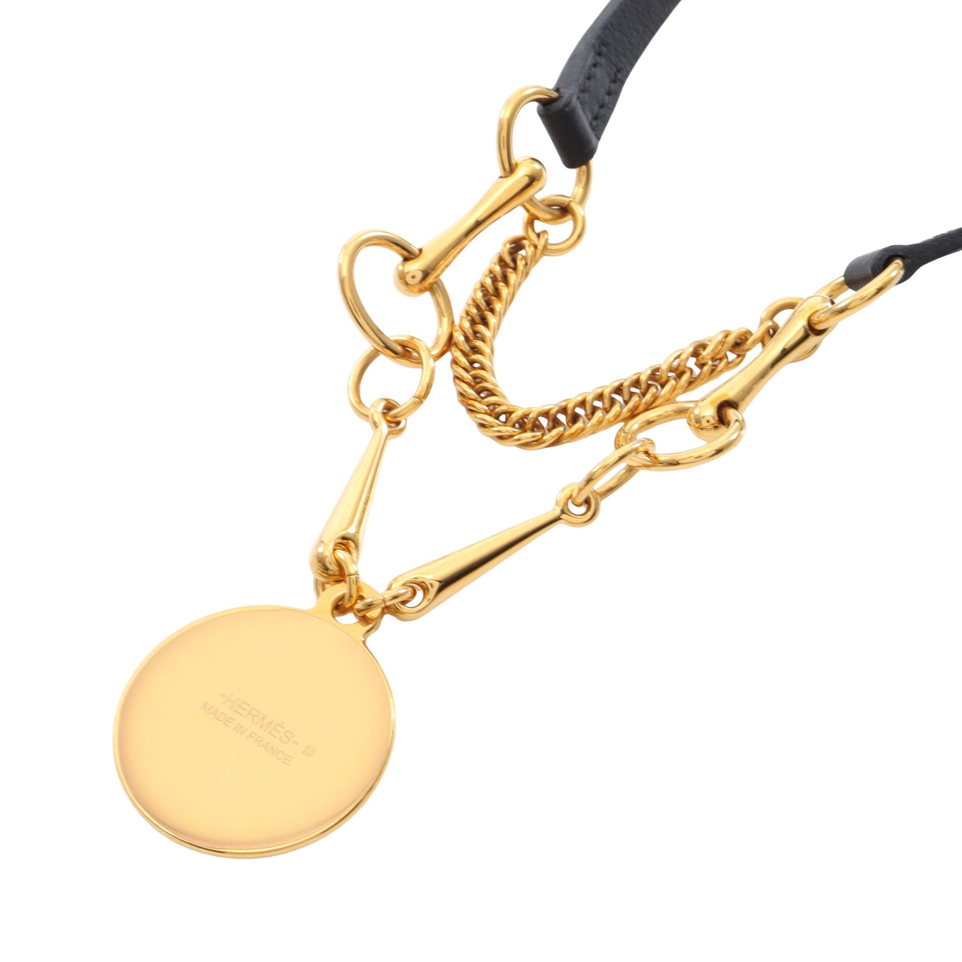 チョーカー リザード ヴォースイフト GP ブラック ゴールド Y刻印 エルメス アクセサリー HERMES