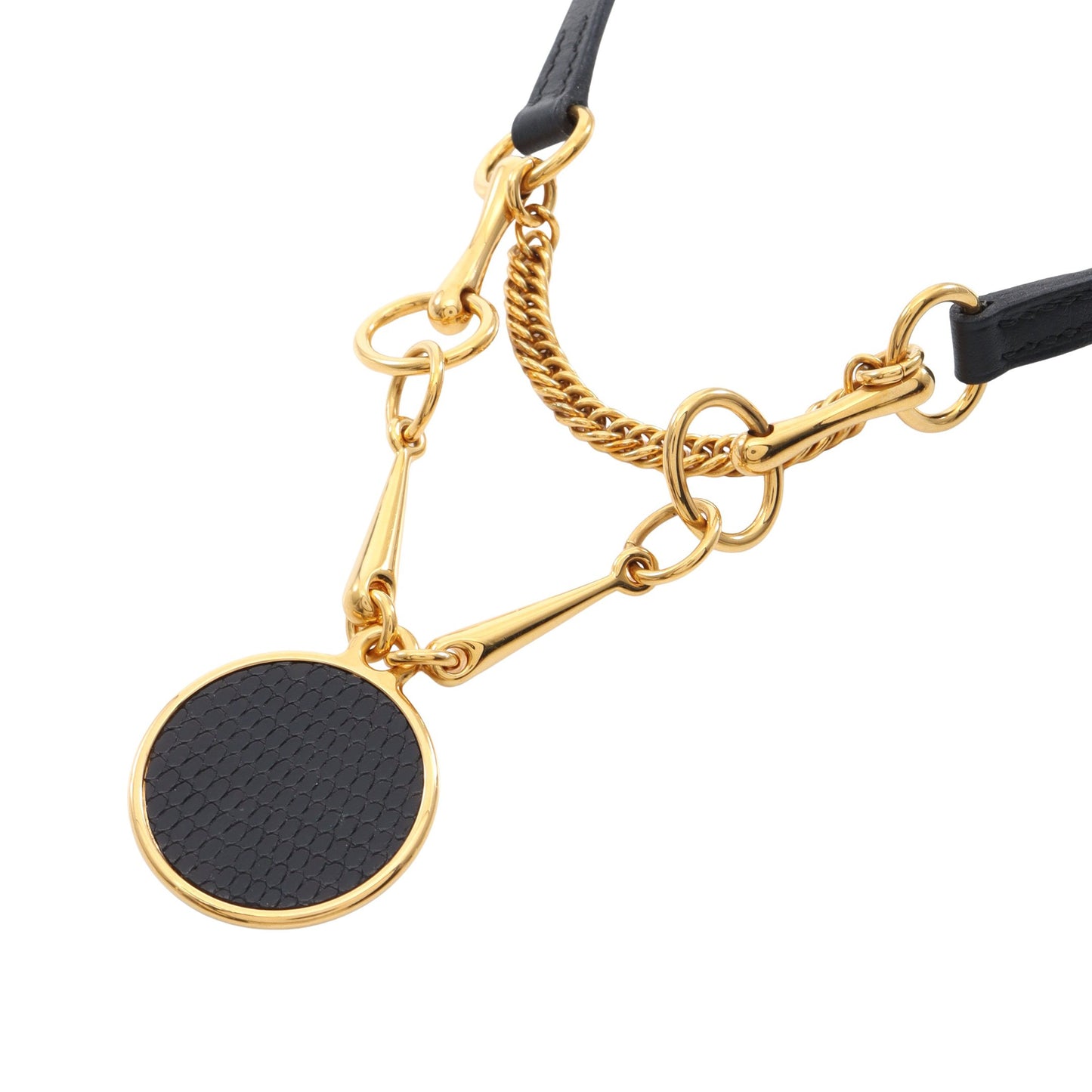 チョーカー リザード ヴォースイフト GP ブラック ゴールド Y刻印 エルメス アクセサリー HERMES