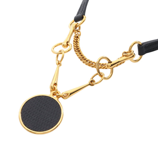 チョーカー リザード ヴォースイフト GP ブラック ゴールド Y刻印 エルメス アクセサリー HERMES