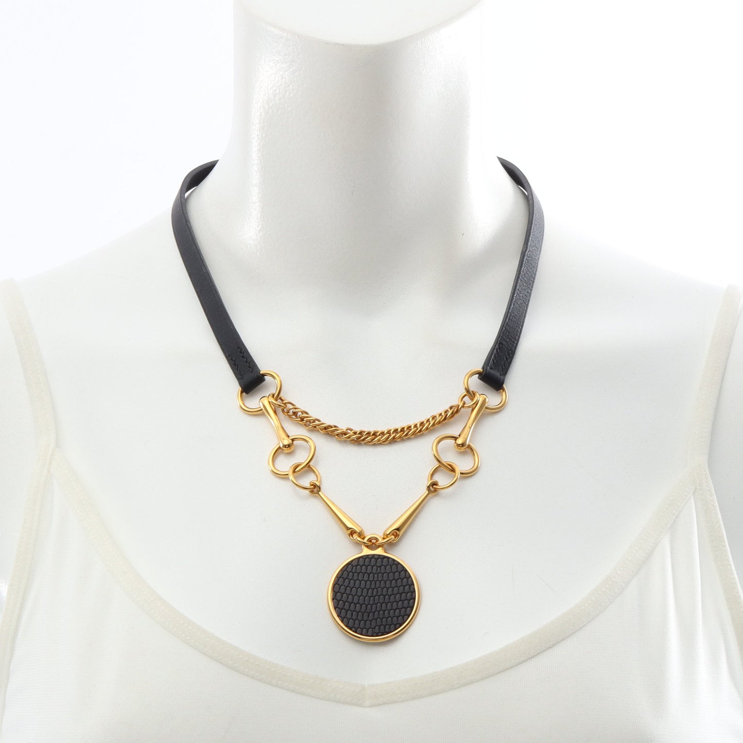 チョーカー リザード ヴォースイフト GP ブラック ゴールド Y刻印 エルメス アクセサリー HERMES