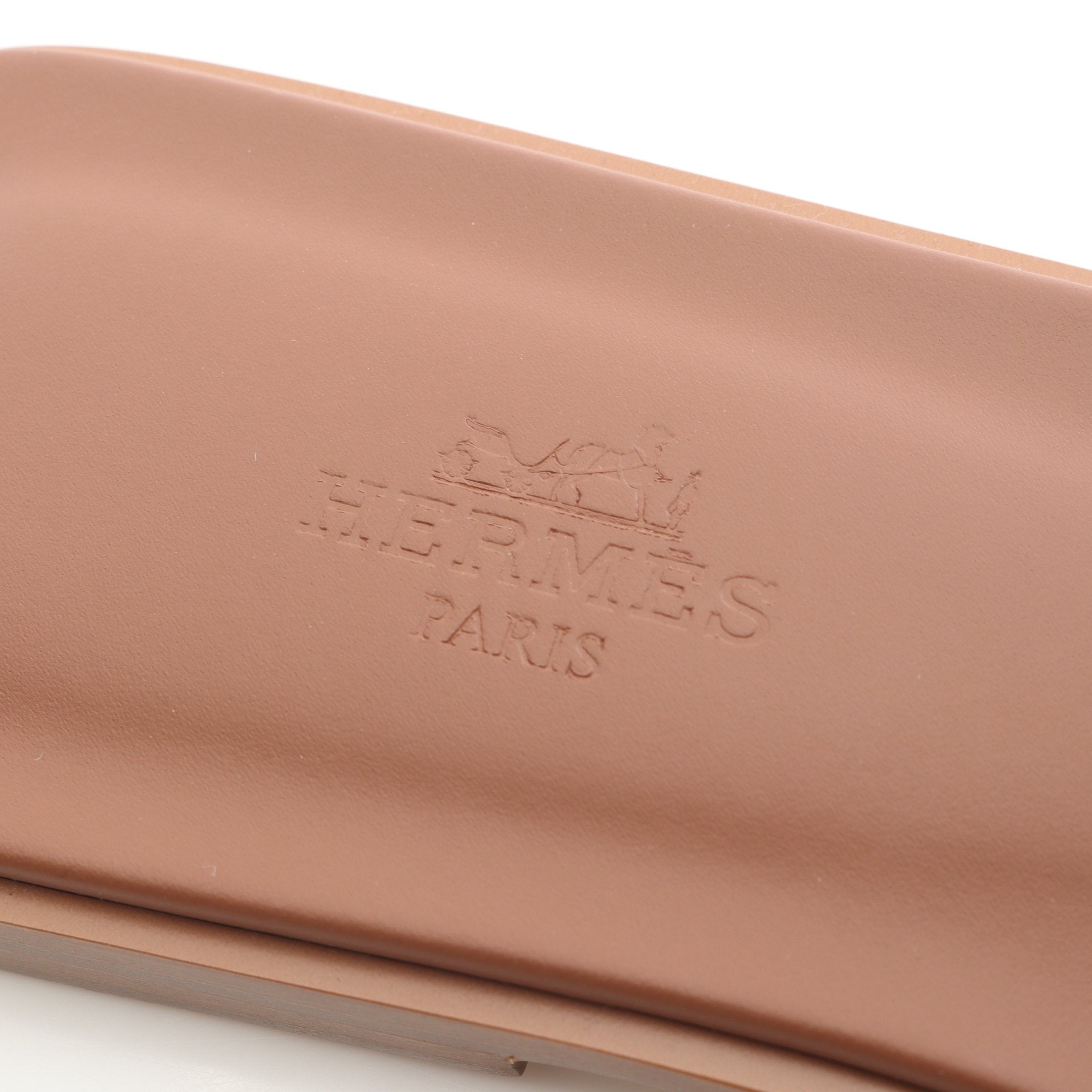 レア！Hermes　エルメス　ミュール　サンダル　レザー　ゴールド HERMES エルメス サンダル タラサ シェーヌダンクル メタリックレザー