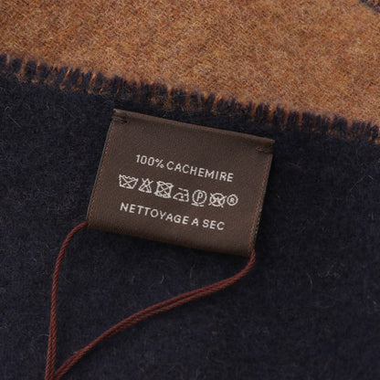カザック シェブロン マフラー カシミヤ ブラウン ネイビー エルメス 財布・小物 HERMES