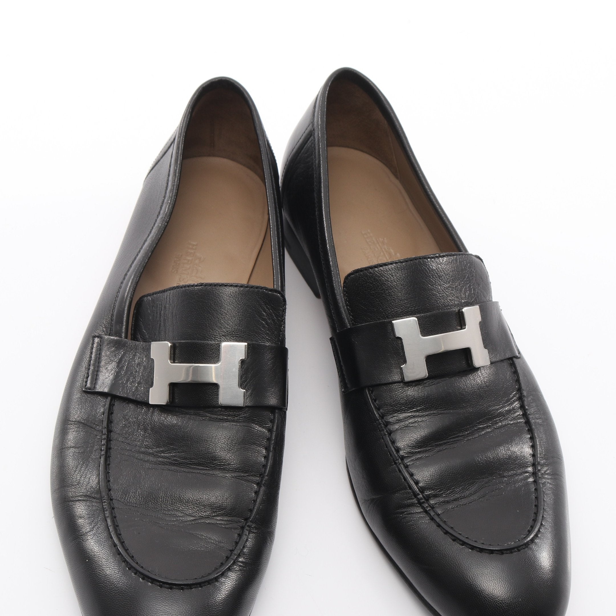 モカシンパリ ローファー レザー ブラック エルメス – RECLO