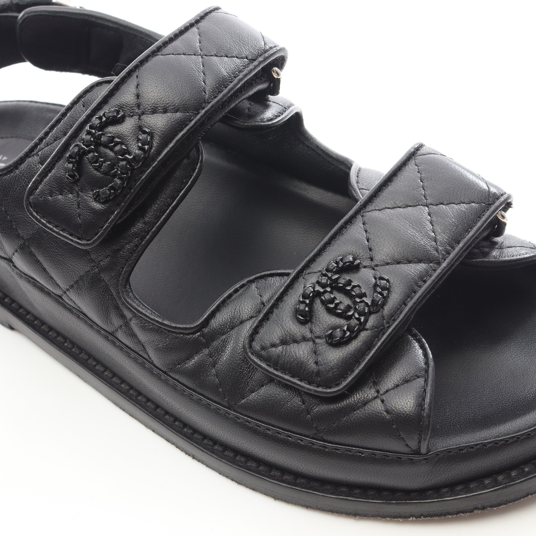 コンフォート マトラッセ サンダル レザー ブラック シャネル – RECLO