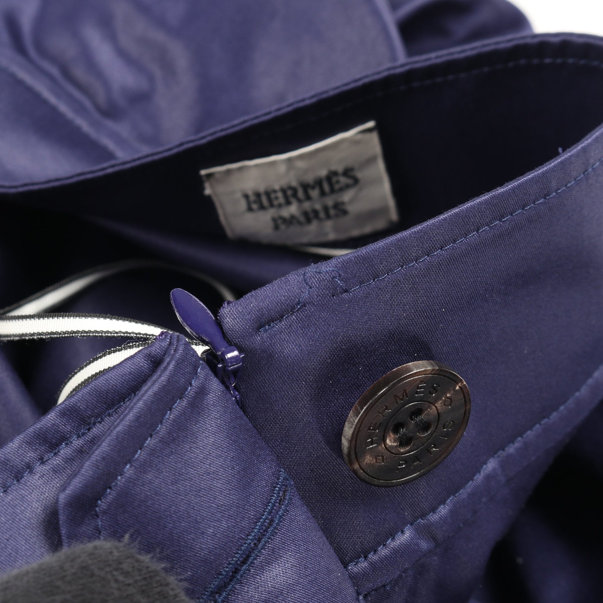 マーメイド スカート コットン ネイビー エルメス ボトムス HERMES
