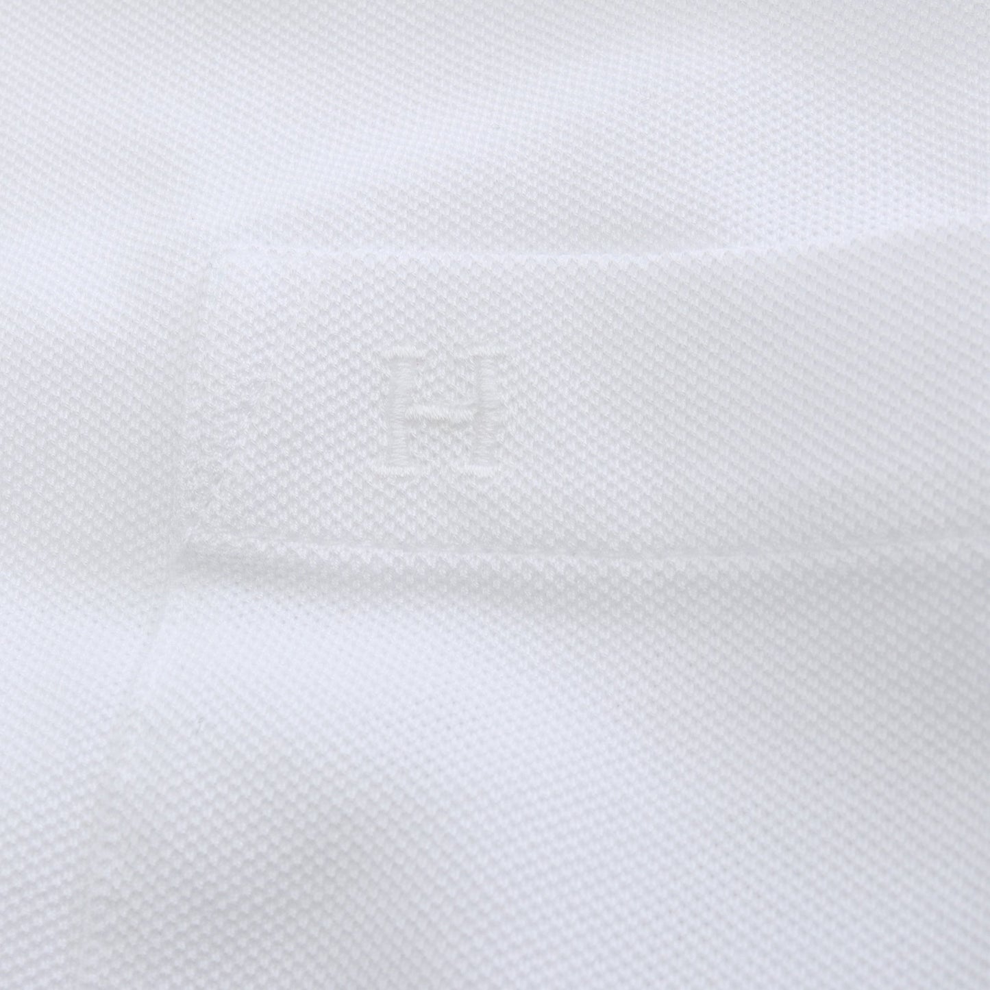 H刺繍 ポケット Tシャツ クルーネック 半袖 コットン ホワイト エルメス トップス HERMES