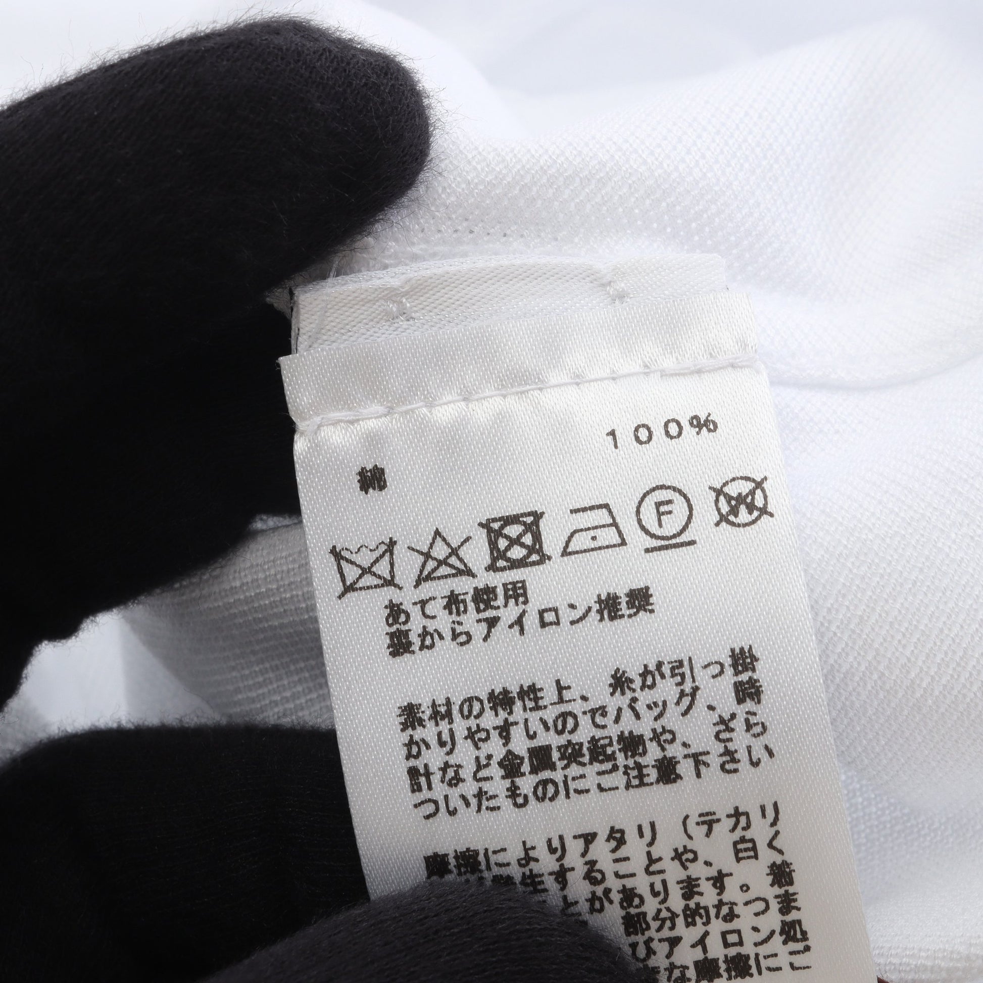 H刺繍 ポケット Tシャツ クルーネック 半袖 コットン ホワイト エルメス トップス HERMES