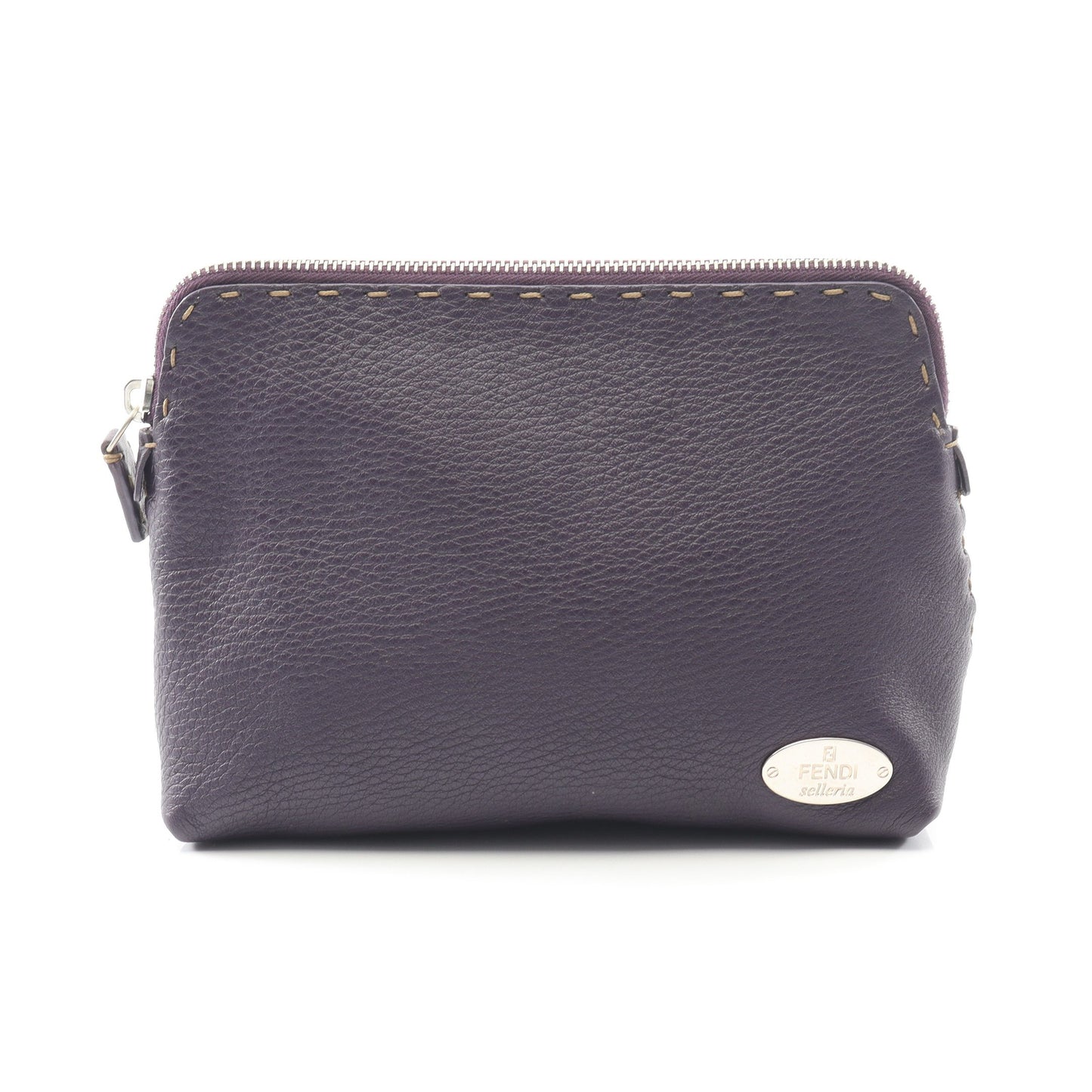 セレリア ポーチ レザー パープル メタリック フェンディ 財布・小物 FENDI