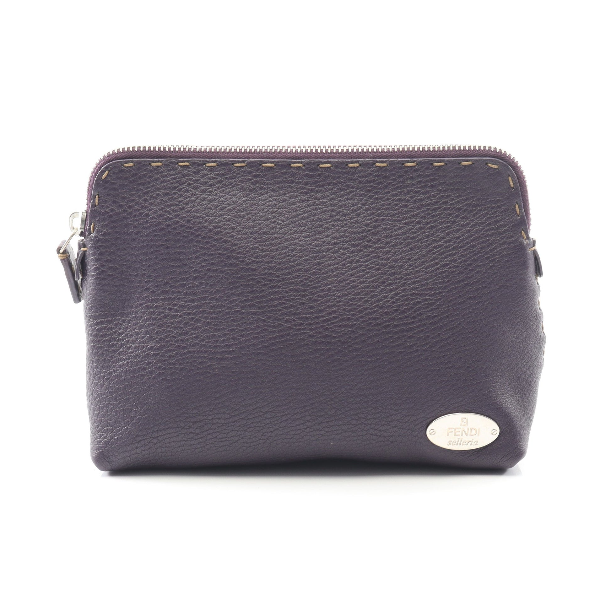 セレリア ポーチ レザー パープル メタリック フェンディ 財布・小物 FENDI
