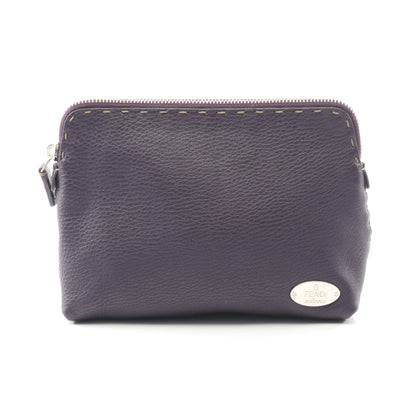 セレリア ポーチ レザー パープル メタリック フェンディ 財布・小物 FENDI