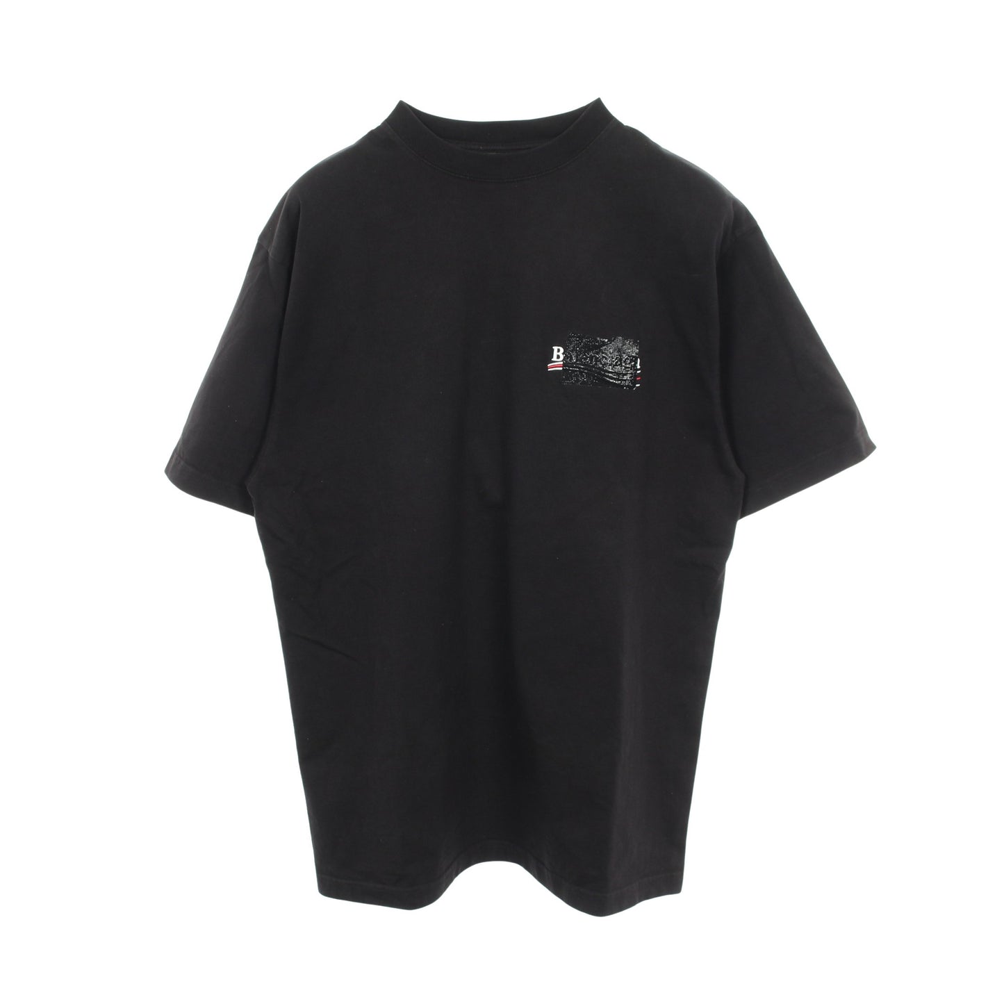 GAFFER バックロゴ ラージフィット 半袖Tシャツ コットン ブラック バレンシアガ トップス BALENCIAGA