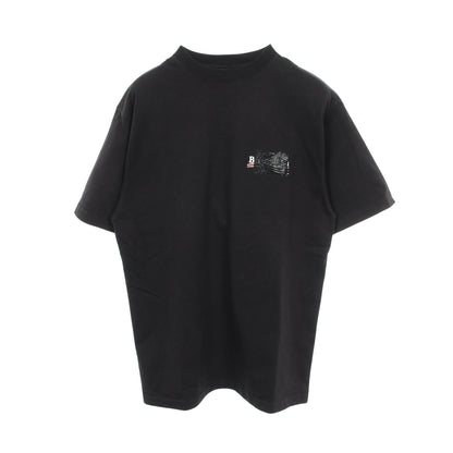 GAFFER バックロゴ ラージフィット 半袖Tシャツ コットン ブラック バレンシアガ トップス BALENCIAGA