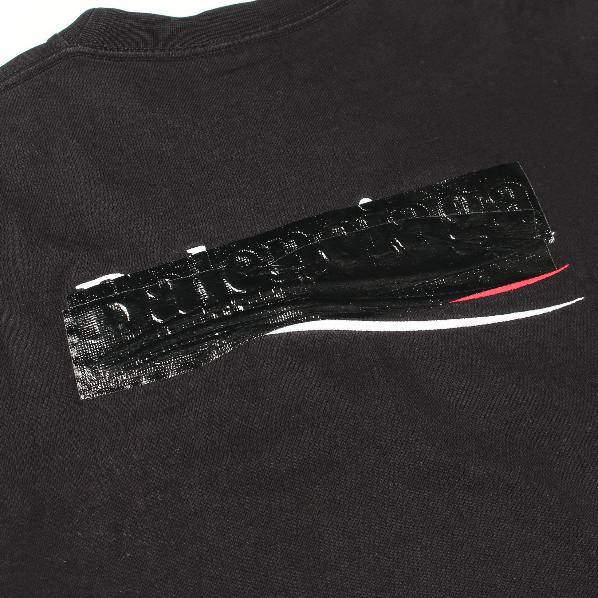 GAFFER バックロゴ ラージフィット 半袖Tシャツ コットン ブラック バレンシアガ トップス BALENCIAGA