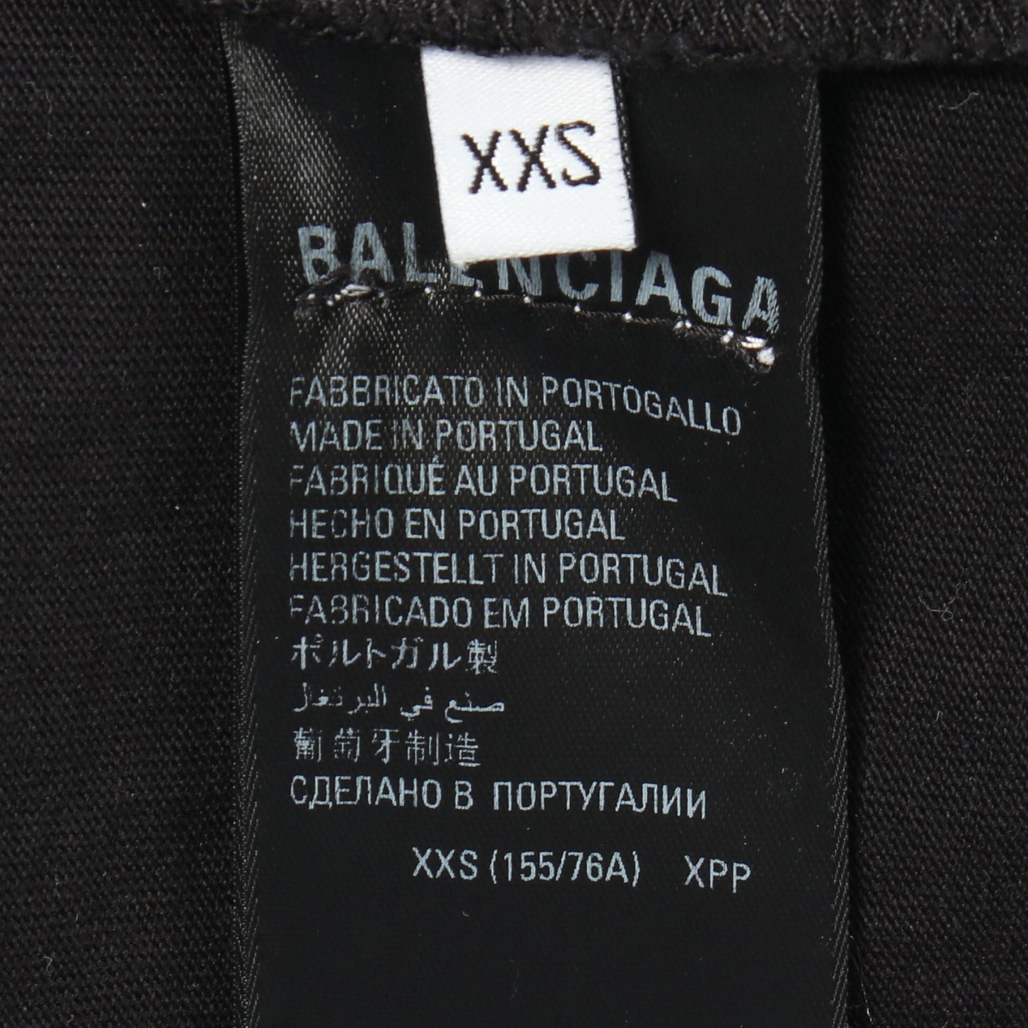 GAFFER バックロゴ ラージフィット 半袖Tシャツ コットン ブラック バレンシアガ トップス BALENCIAGA