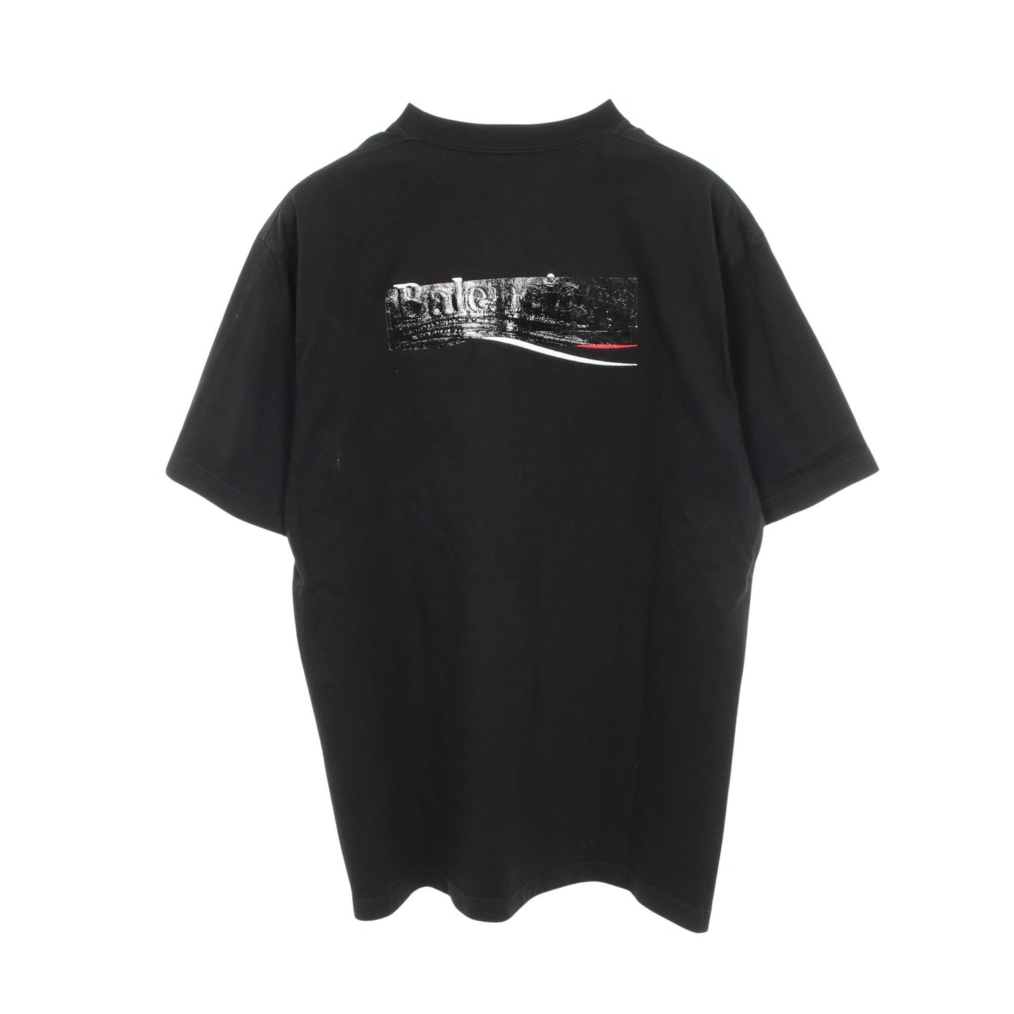 GAFFER バックロゴ ラージフィット 半袖Tシャツ コットン ブラック バレンシアガ トップス BALENCIAGA