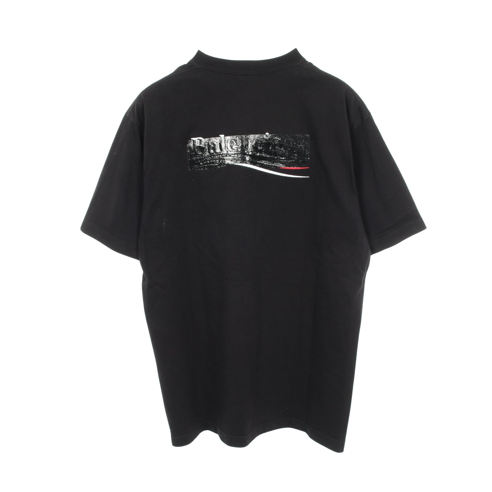 GAFFER バックロゴ ラージフィット 半袖Tシャツ コットン ブラック バレンシアガ トップス BALENCIAGA