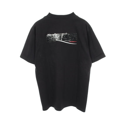 GAFFER バックロゴ ラージフィット 半袖Tシャツ コットン ブラック バレンシアガ トップス BALENCIAGA