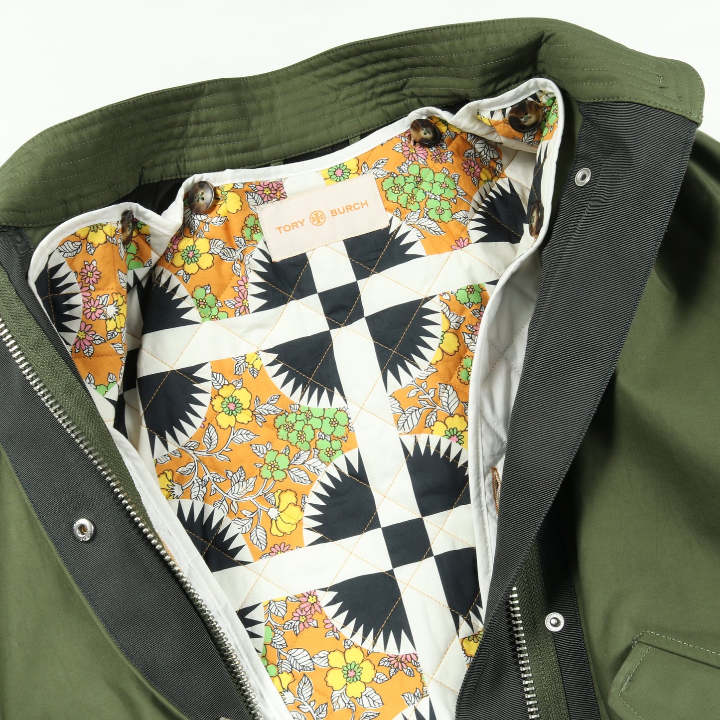 モッズコート コットン グリーン トリーバーチ アウター TORY BURCH