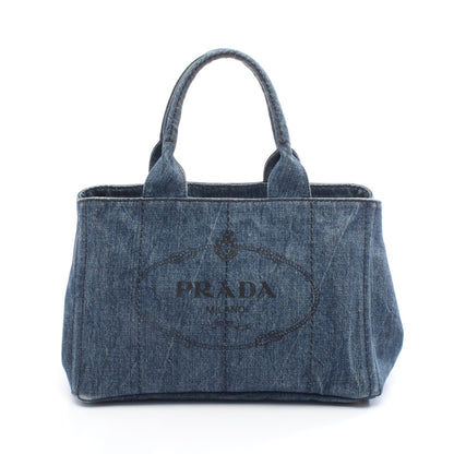 DENIM CANAPA カナパ ハンドバッグ トートバッグ デニム インディゴブルー プラダ バッグ PRADA