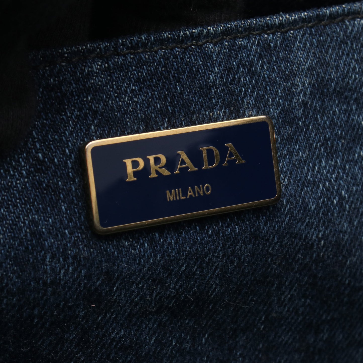 DENIM CANAPA カナパ ハンドバッグ トートバッグ デニム インディゴブルー プラダ バッグ PRADA