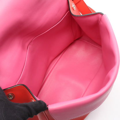 ビーディオール ハンドバッグ レザー レッド 2WAY クリスチャンディオール バッグ Christian Dior