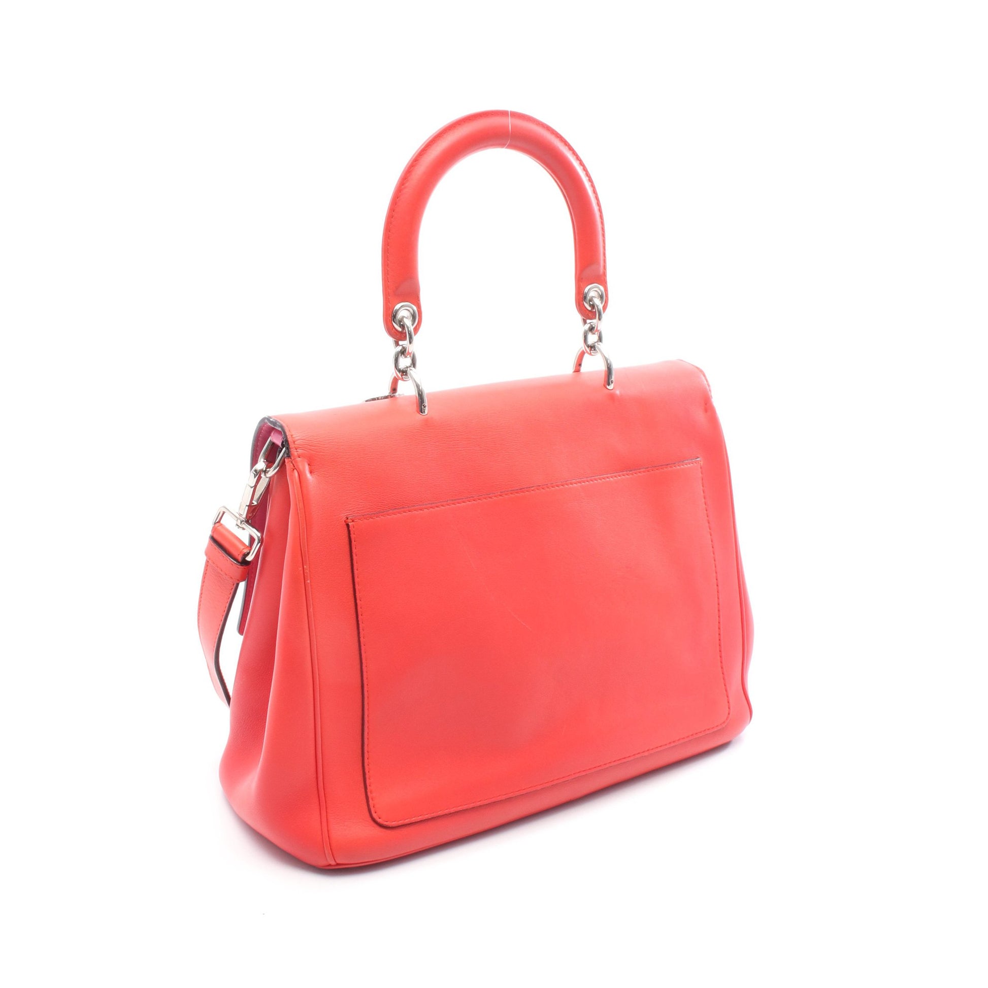 ビーディオール ハンドバッグ レザー レッド 2WAY クリスチャンディオール バッグ Christian Dior