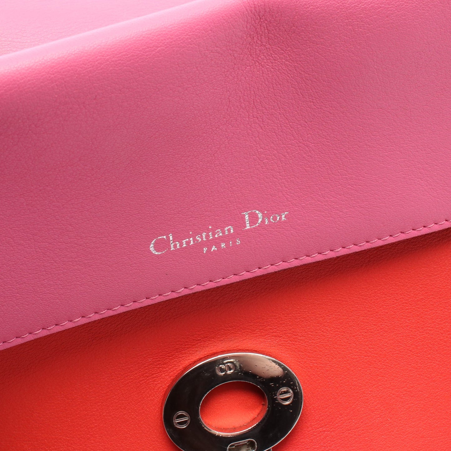 ビーディオール ハンドバッグ レザー レッド 2WAY クリスチャンディオール バッグ Christian Dior