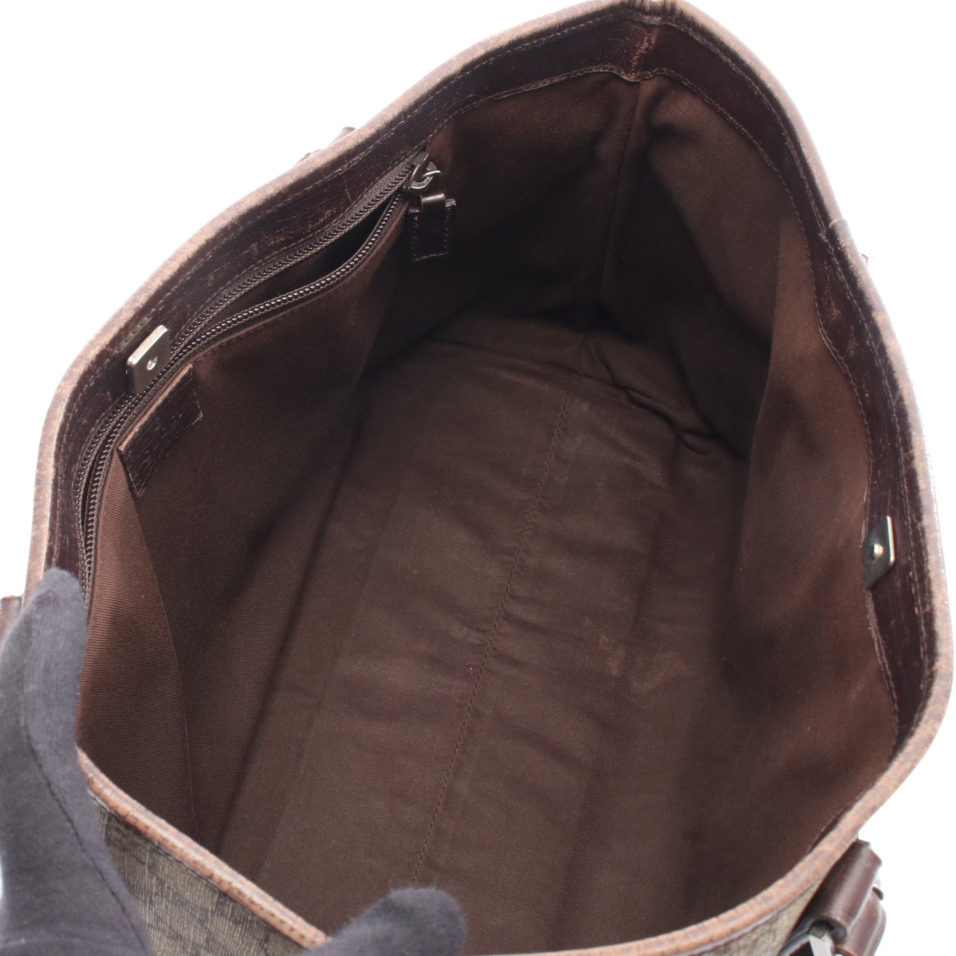 GGスプリーム ハンドバッグ トートバッグ PVC レザー ベージュ ダークブラウン グッチ バッグ GUCCI