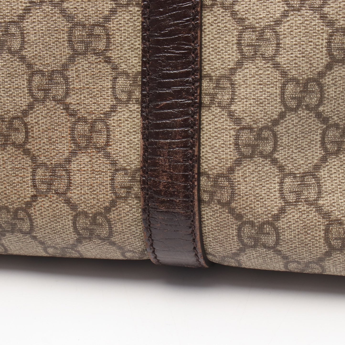 GGスプリーム ハンドバッグ トートバッグ PVC レザー ベージュ ダークブラウン グッチ バッグ GUCCI