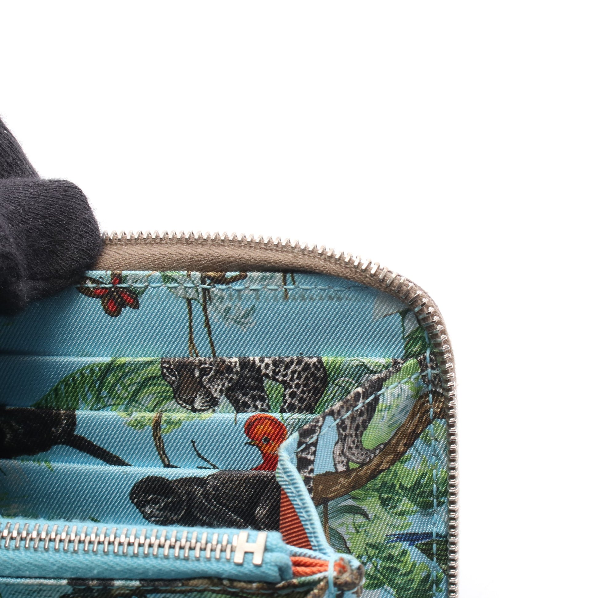 アザップロング シルクイン EQUATEUR エトゥープ ラウンドファスナー長財布 ヴォーエプソン グレーブラウン シルバー金具 D刻印 エルメス 財布・小物 HERMES