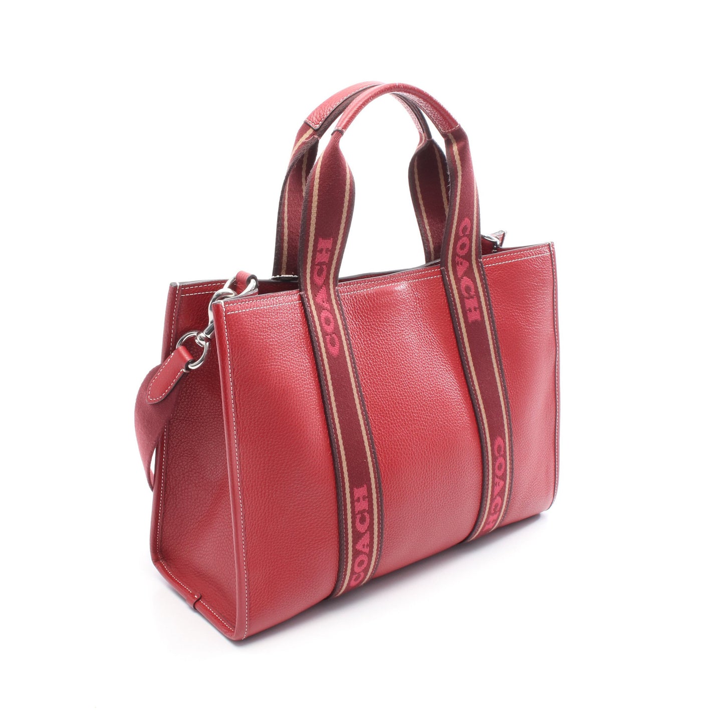 スミス ハンドバッグ トートバッグ レザー レッド 2WAY コーチ バッグ COACH