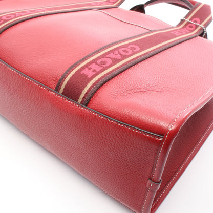スミス ハンドバッグ トートバッグ レザー レッド 2WAY コーチ バッグ COACH