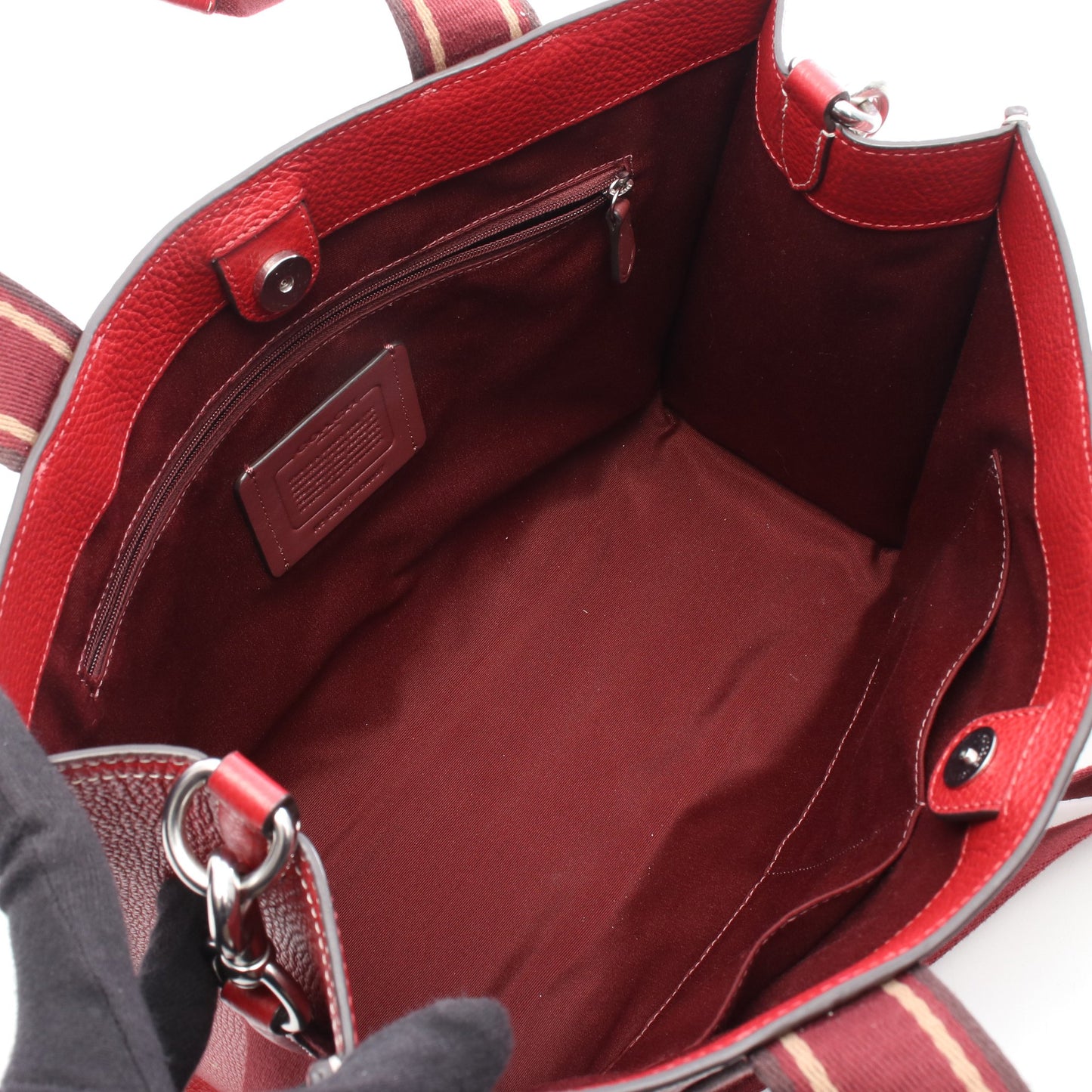 スミス ハンドバッグ トートバッグ レザー レッド 2WAY コーチ バッグ COACH