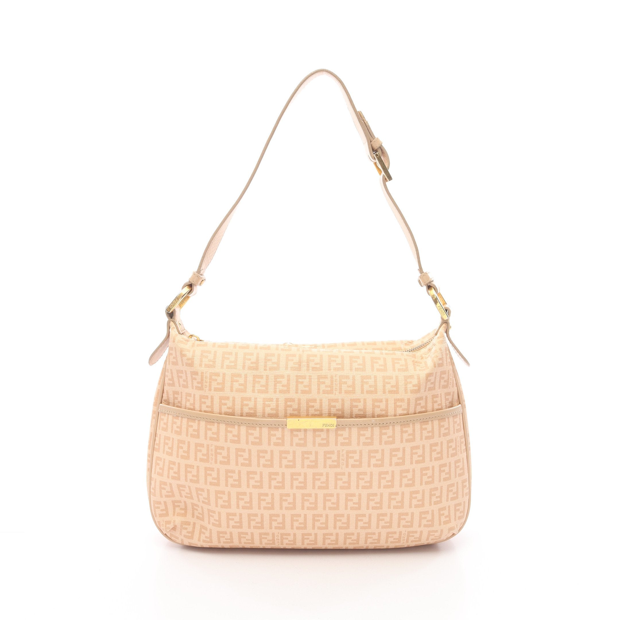 ズッキーノ ショルダーバッグ PVC レザー ライトベージュ フェンディ