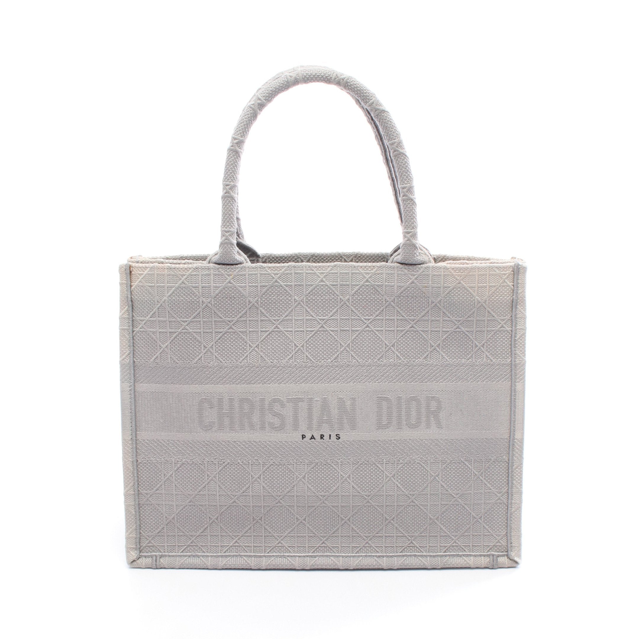 CHRISTIAN DIOR グレー トートバッグ BOOK TOTE ブックトート ミディアム ハンドバッグ トートバッグ