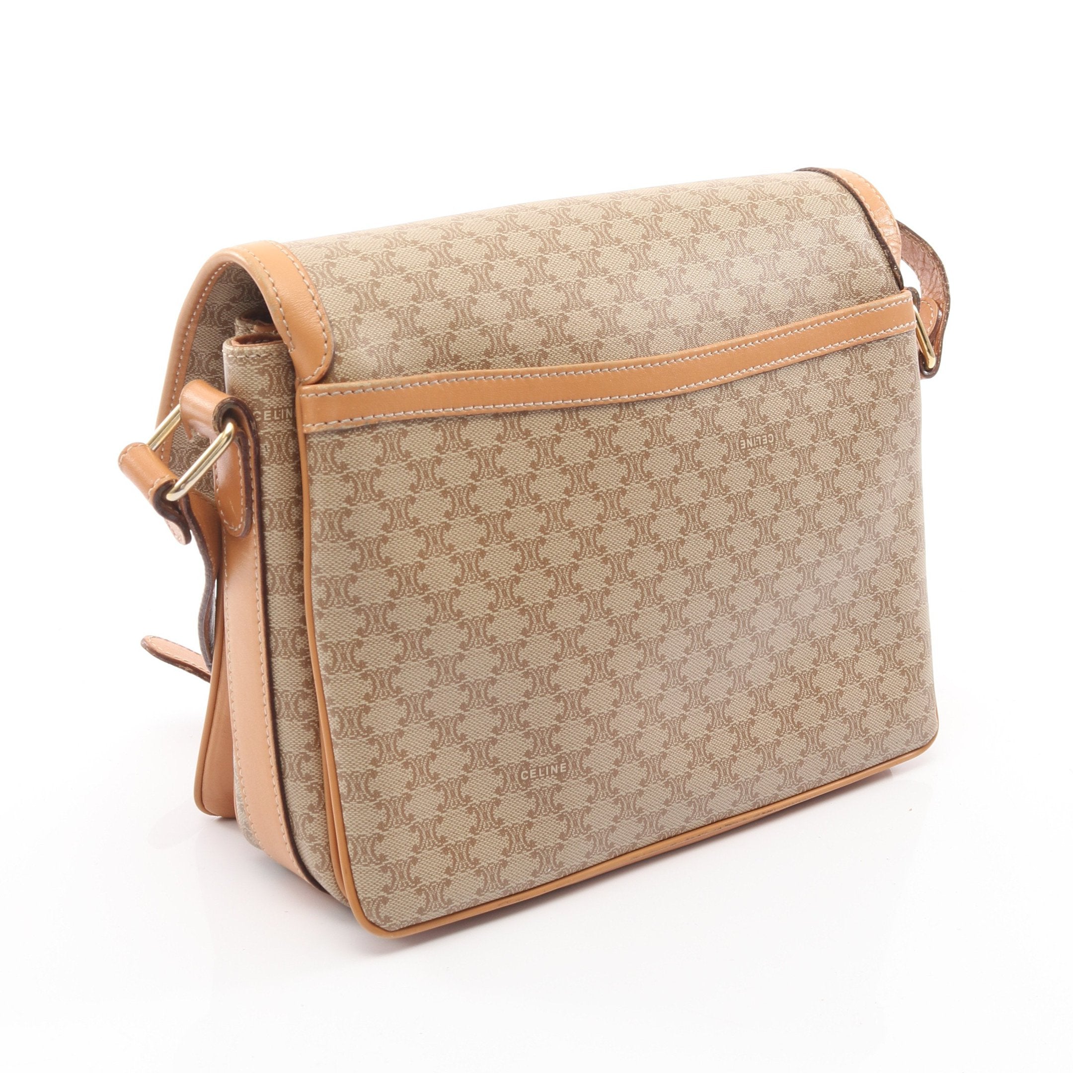 【入手困難】セリーヌ☆ショルダーバッグ マカダム トリオンフ PVC ベージュ CELINE（セリーヌ） 1点限定 ショルダーバッグ クロスボディ マカダム