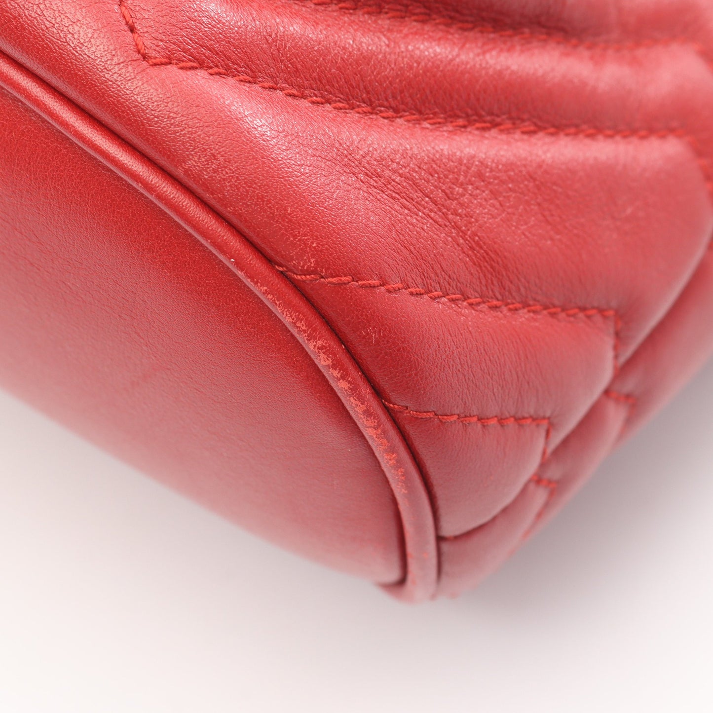 GGマーモント バックパック リュックサック ミニリュック レザー レッド キルティング グッチ バッグ GUCCI