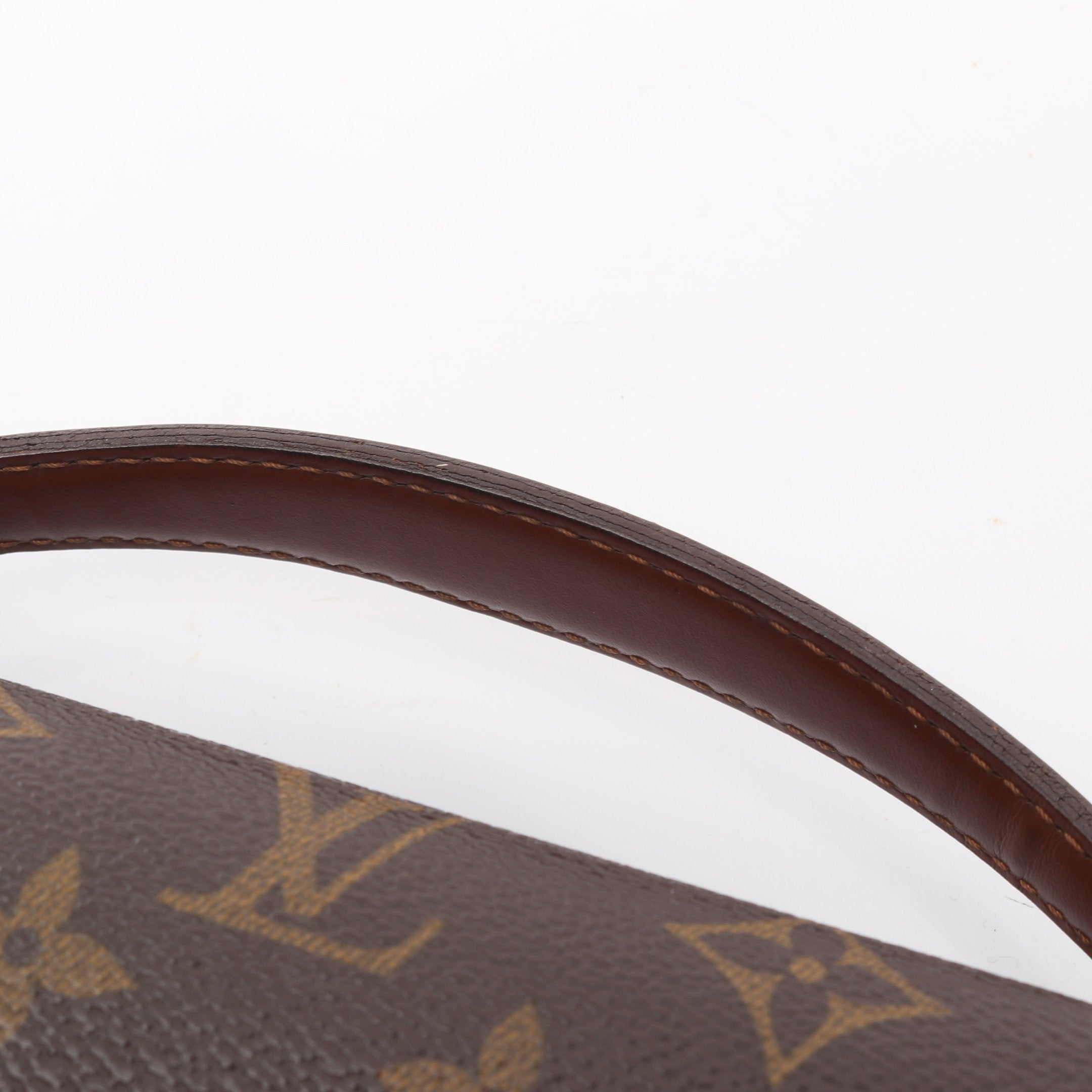 モンソー モノグラム ハンドバッグ PVC レザー ブラウン 2WAY ルイ