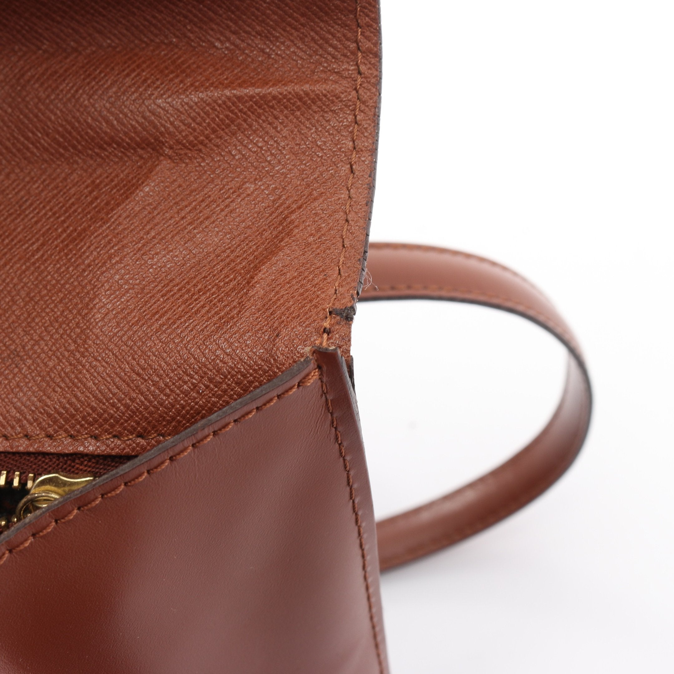 LOUIS VUITTON モノグラム モンソー ハンドバッグ ブラウン PVC モンソー モノグラム ハンドバッグ PVC レザー ブラウン 2WAY ルイ