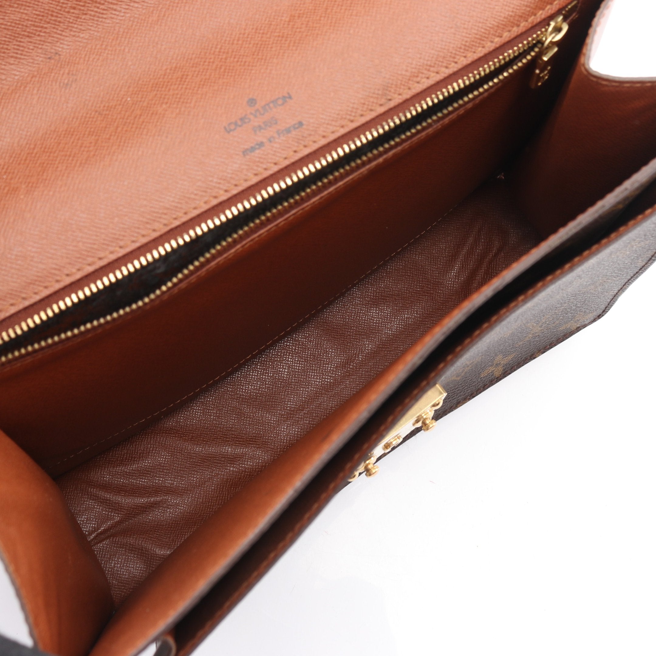 正規品 ルイヴィトン モンソー モノグラム pvc ハンドバッグ ロック 茶 モンソー モノグラム ハンドバッグ PVC レザー ブラウン 2WAY ルイ